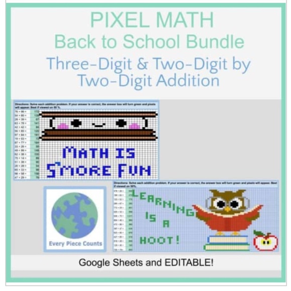 FREE KIDS MATH ACTIVITY -Digital Pixel Art Math Activity On My TPT Store - Picture 9 of 11